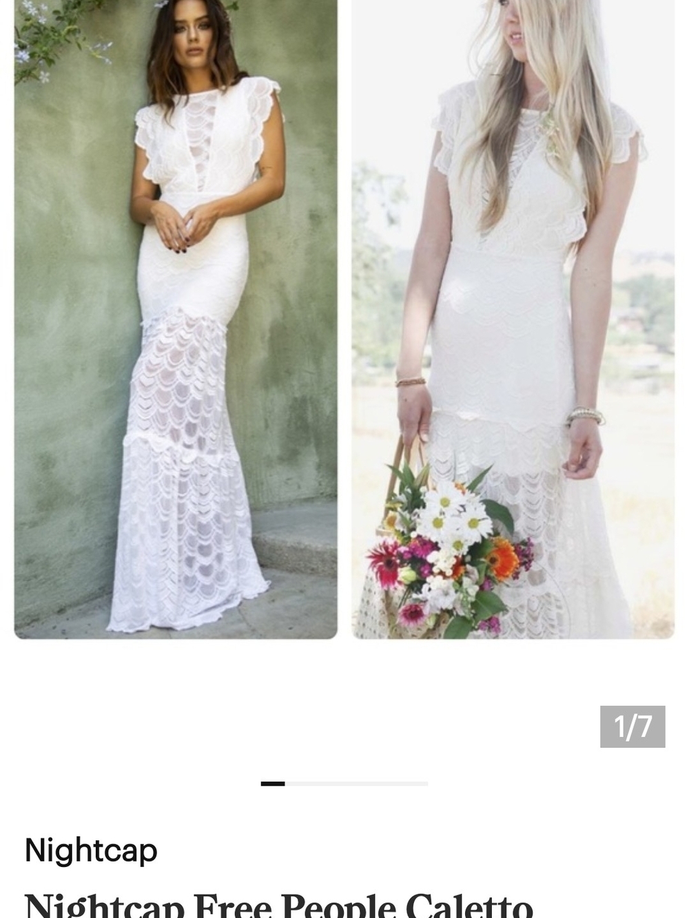 Nightcap Free People Caletto Wedding Maxi Dress Medium